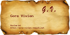 Gore Vivien névjegykártya